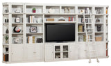 Parker House Boca 9 Piece Entertainment Wall With Corner Bookcases