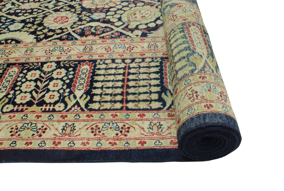 Pak-Persian Cromwell Navy /Beige Rug, 7'10x10'0