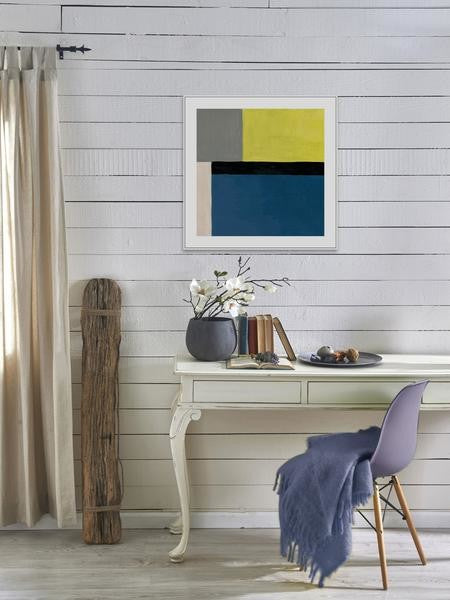 "Boxed Type" Floater Framed Painting Print on Canvas, 20"x20"