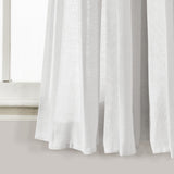 Linen Button Single Window Panel, Blush/White, 63"x40"