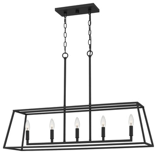 Quoizel PRC536MBK 5-Light Island Chandelier, Prescott