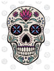 "Sugar Skull II on Gray" Digital Paper Print by Janelle Penner, 18"x22"