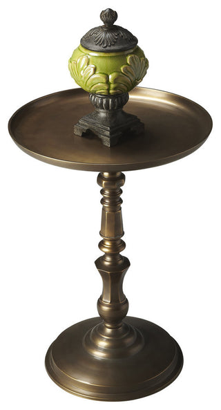 Butler Metalworks Bronze Pedstal Accent Table