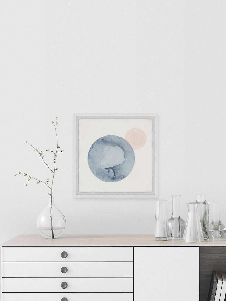 "Collided Circles" Framed Painting Print, 18"x18"