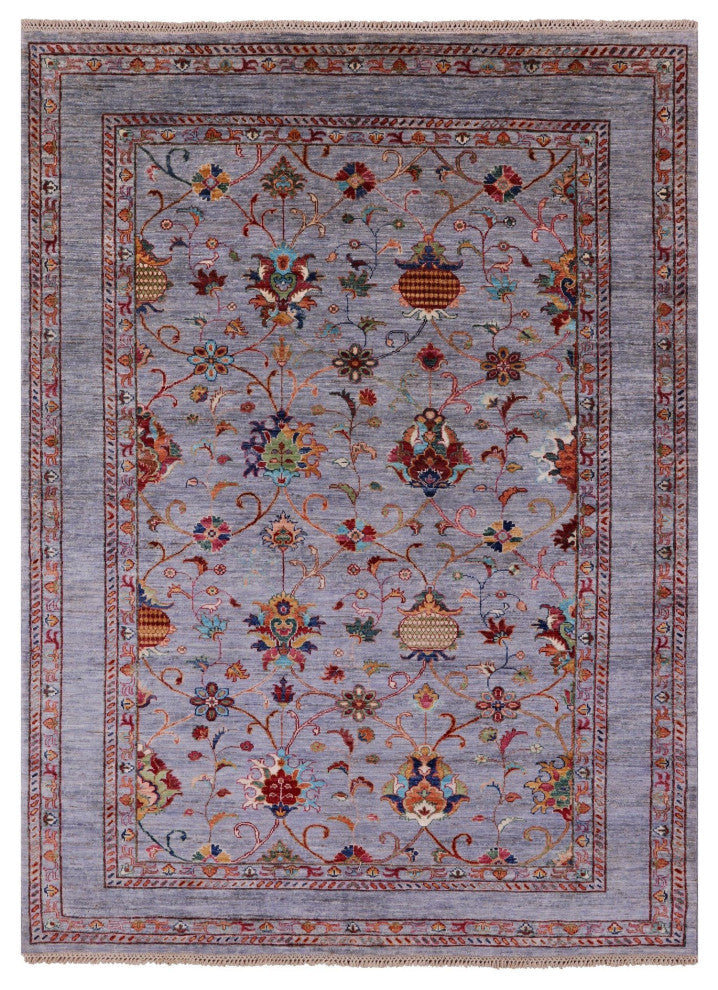 5' 9" X 8' 0" Persian Tabriz Handmade Rug Q7666