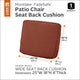 Patio Lounge Back Cushion, Heather Henna Red, 25"x18"x4"