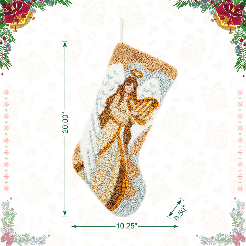 20.00"L Hooked Stocking, Angel