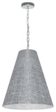 1 Light Medium Anaya Polished Chrome Pendant with Grey/Clear Shade