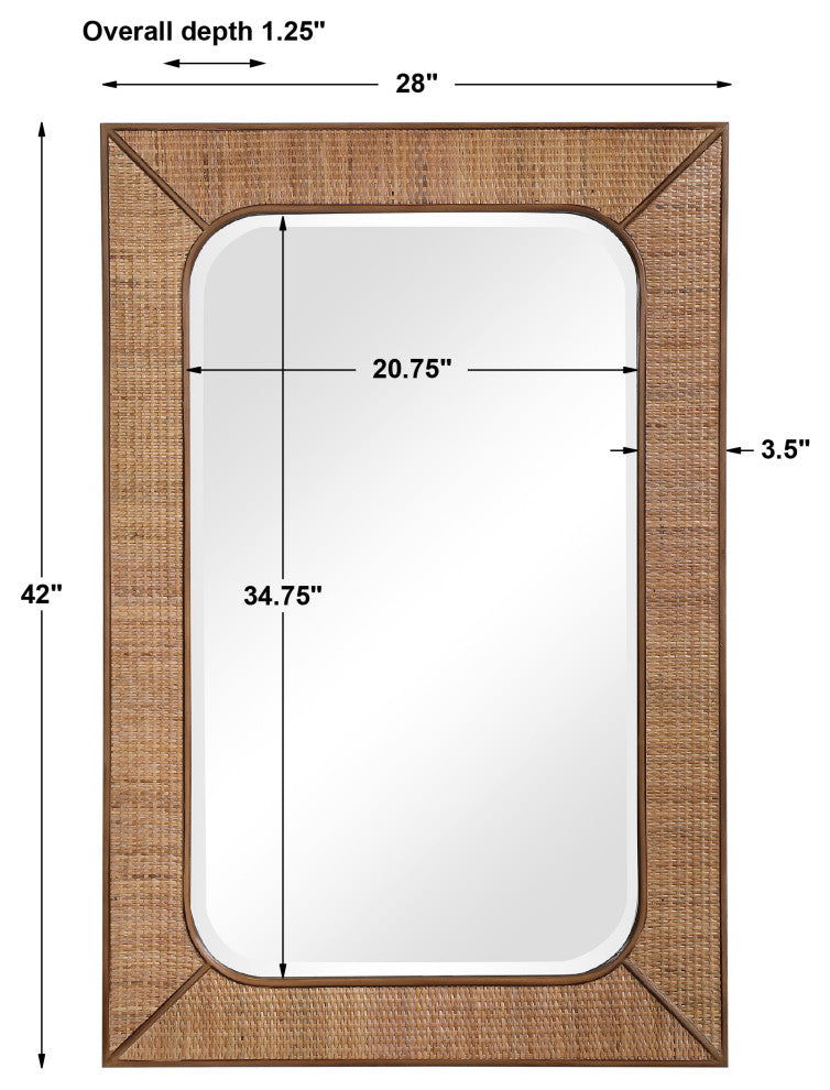 Uttermost Tahiti Rattan Mirror