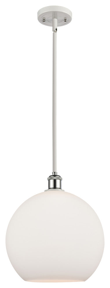 Innovations 516-1S-WPC-G121-12-LED 1 Light Pendant, White, Polished Chrome