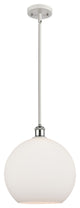 Innovations 516-1S-WPC-G121-12-LED 1 Light Pendant, White, Polished Chrome