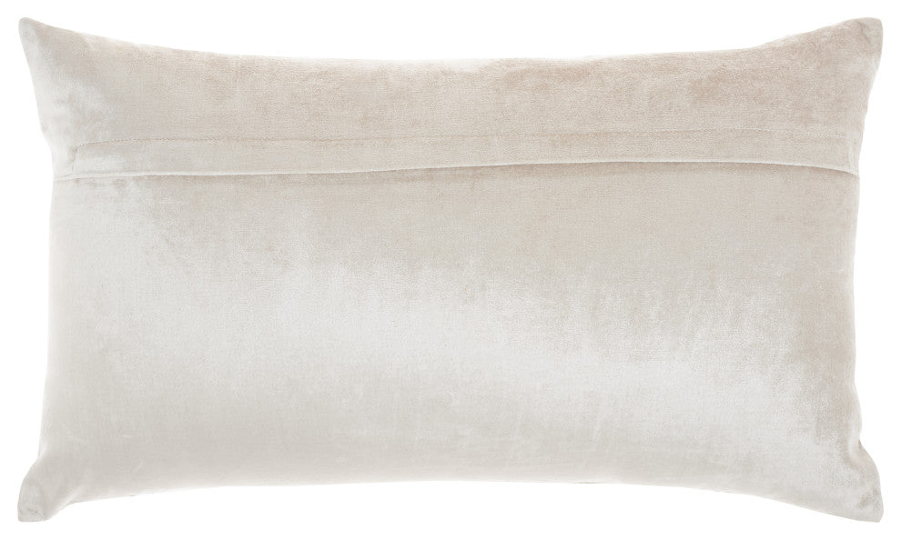 Mina Victory AZ217 Throw Pillow, Beige, 12" x 21"
