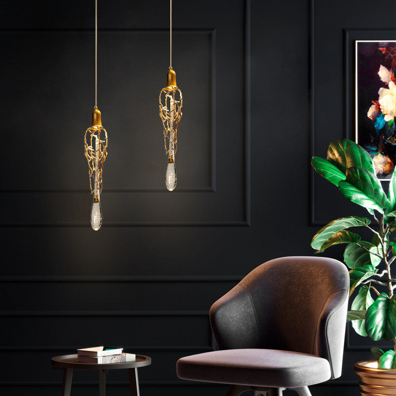 MIRODEMIÂ® Andora | Creative Crystal Chandelier with Clear Glass Drops, 9 Lights, Cool Light