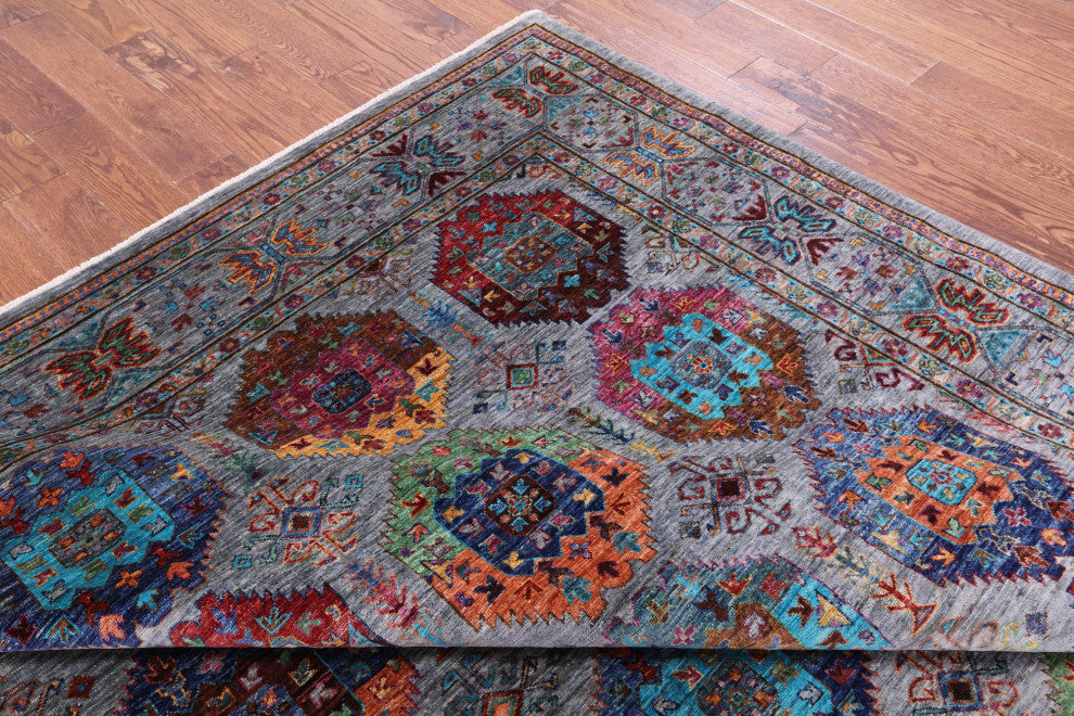 Fine Turkmen Ersari Hand Knotted Rug 8' 2" X 9' 7" Q10563