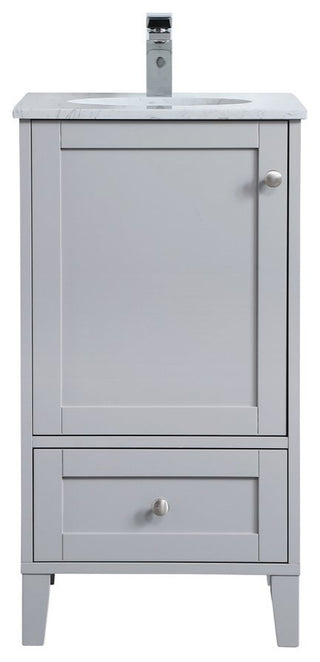 19" Traditional Grey-Light Bathroom Vanity