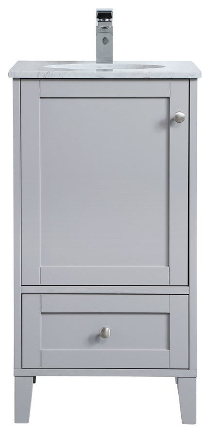 19" Traditional Grey-Light Bathroom Vanity