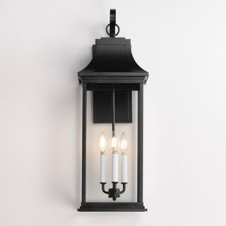 Maxim 30026 Vicksburg 3 Light 28" Tall Outdoor Wall Sconce - Black