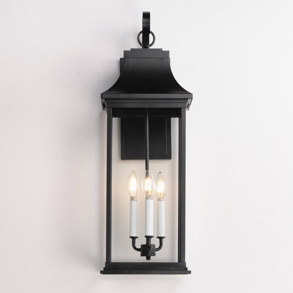 Maxim 30026 Vicksburg 3 Light 28" Tall Outdoor Wall Sconce - Black