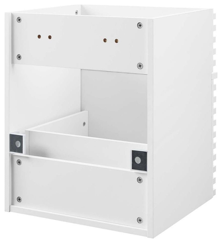 Modway Render 17" MDF Wood Wall-Mount Bathroom Vanity Cabinet in White