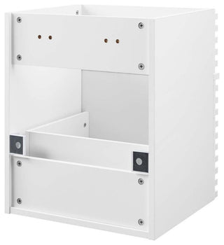 Modway Render 17" MDF Wood Wall-Mount Bathroom Vanity Cabinet in White