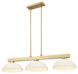 Cobalt Three Light Billiard, Modern Gold