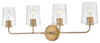 Lark 853454-CL Kline 4 Light 33"W Vanity Light - Heritage Brass