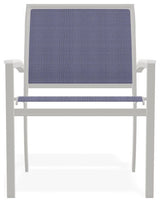 Bazza Sling Stackable Outdoor Dining Chair, Breeze/Snow