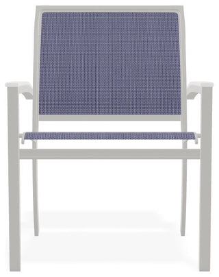 Bazza Sling Stackable Outdoor Dining Chair, Breeze/Snow
