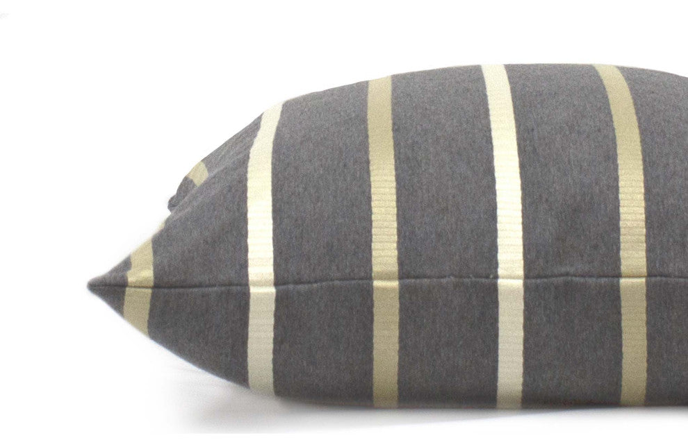 Mica Stripe Cushion Cover, 13" X 18"