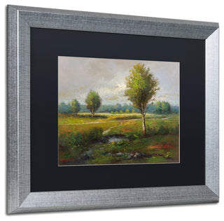Daniel Moises 'Lonely Tree' Framed Art, Silver Frame, 16"x20", Black Matte