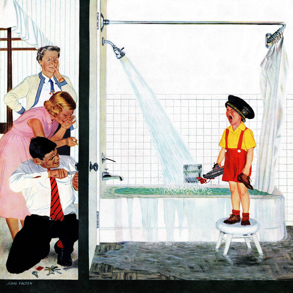 "Bath" Painting Print on Canvas by Curtis