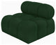 Ames Boucle Fabric Modular Chair, Green, Armless Chair