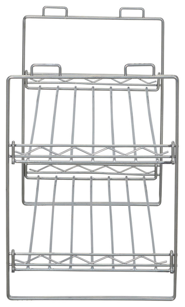 Stackable Two-Tier Metal Shoe Rack for Closet Storage, Silver