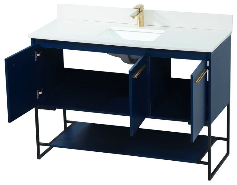 Elegant Decor Sloane Bathroom Vanity Blue