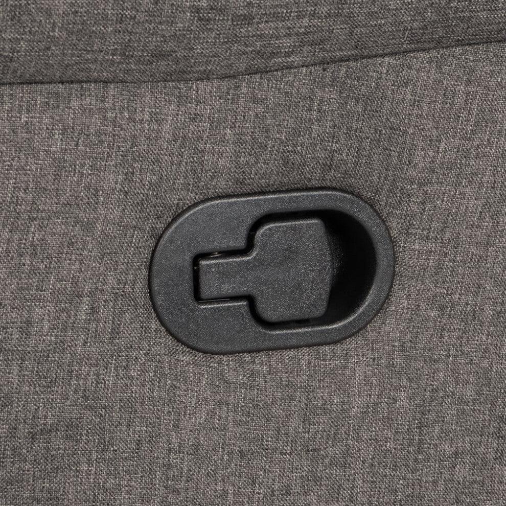 Classic Overstuffed Recliner Chair, Linen Upholstery, Dark Gray