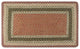 Olive/Burgundy/Gray Oblong Braided Rug, 27"x45"