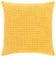 Surya Waffle WFL-005 22"x22" Pillow Cover, Bright Yellow/Saffron