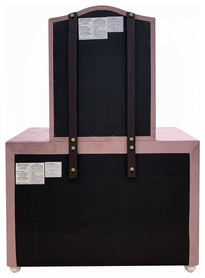 ACME Reggie Mirror, Pink Fabric