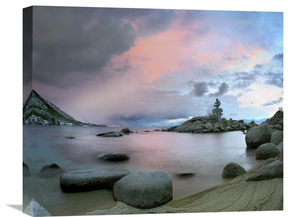 "Hidden Beach At Sunset, Lake Tahoe, Nevada" Artwork, 22" x 18.26"