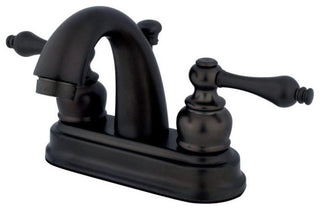 Restoration Centerset Lavatory Faucet, Metal Lever Handles, Polished Brass