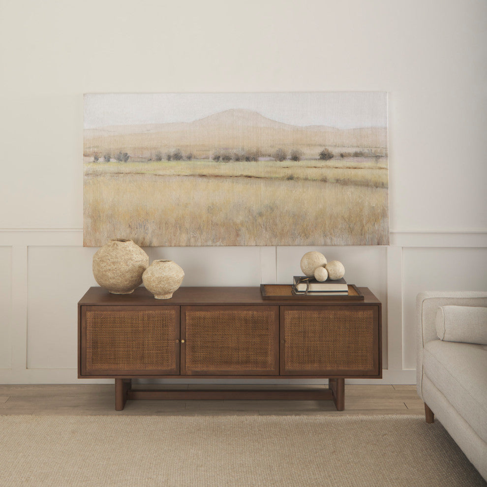 Sunita Set of 3 Beige Paper Mache Orbs