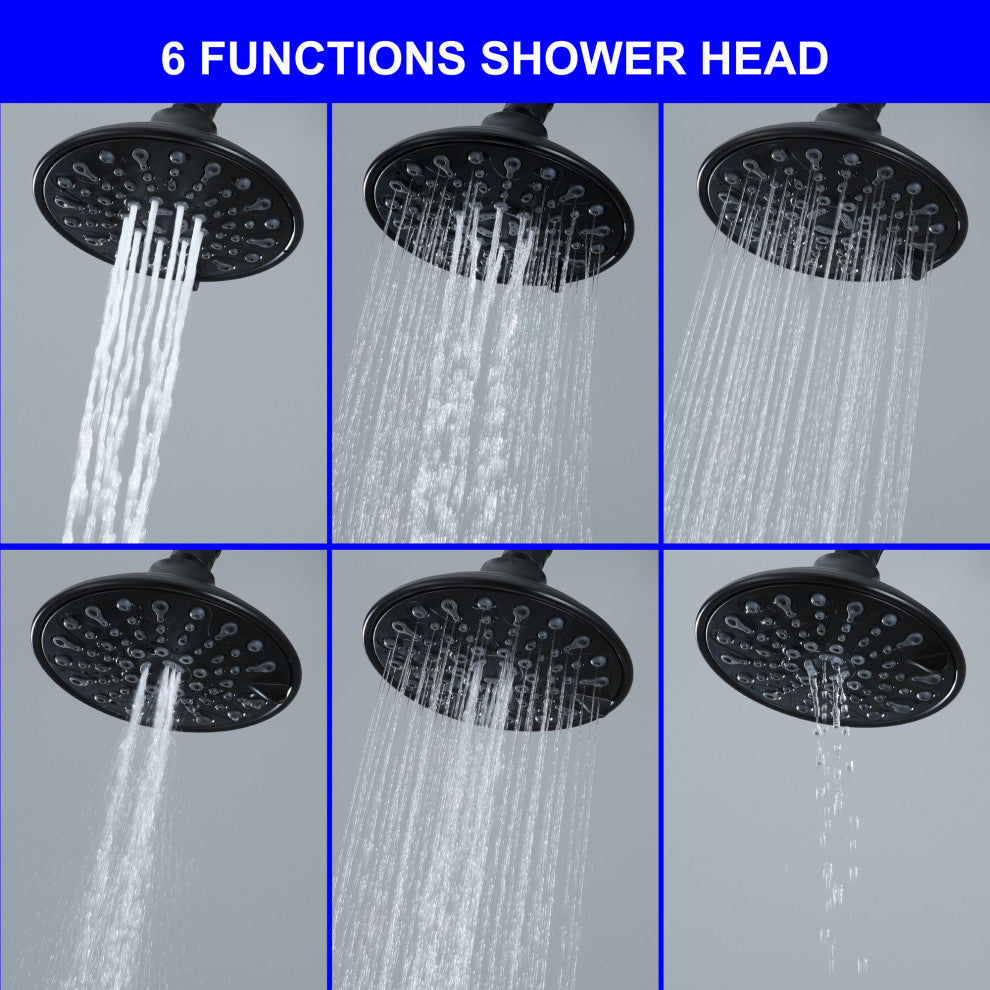 Shower Set, 6" Rainshower Head With Valve