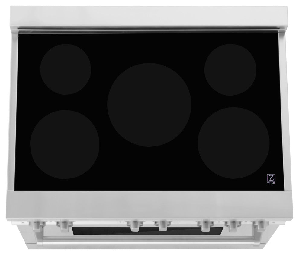 ZLINE 36" Induction Range, Stainless Steel With a Red Matte Door, RAIND-WM-36