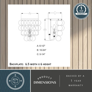 Elsa Capiz Shell 1-Light Vanity Satin Nickel