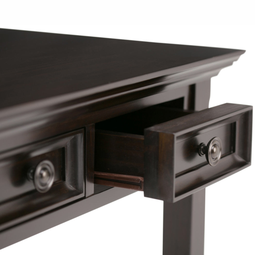 Amherst Solid Wood Desk, Hickory Brown