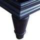 37" Single Vanity, Blue Finish With White Carrara