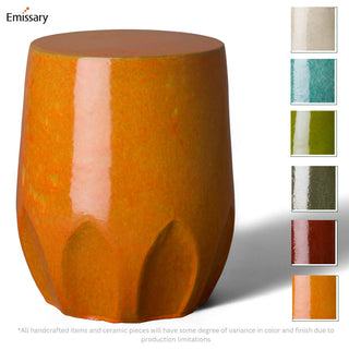 Calyx Stool, Bright Orange 16.5 x18