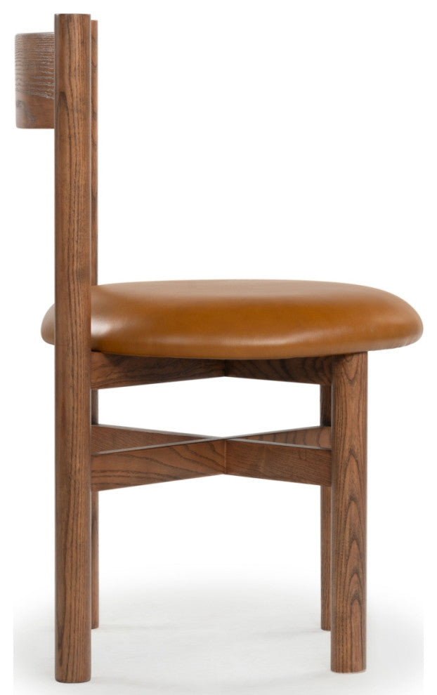 Safavieh Couture Tayla Dining Chair, Walnut/Brown