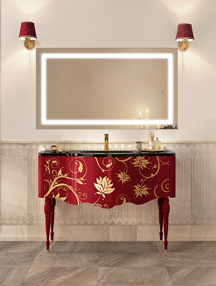 Krugg LED Bathroom Mirror, Lighted Vanity Mirror Dimmer and Defogger, 42x24