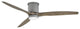 Hinkley Hover 60" Integrated LED Flush Mount Ceiling Fan, Graphite + Driftwood